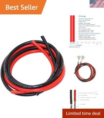 10 Gauge Silicone Wire 10 ft red and 10 ft Black Flexible 10 AWG Stranded Tin…