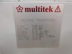 Multitek Voltage Transducer M100-VLS Input: 0-600VAC Output: 4-20mA Used
