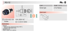 QTY:10 NEW FOR SCI Fuseholder SCI 5*20 10A250V R3-12