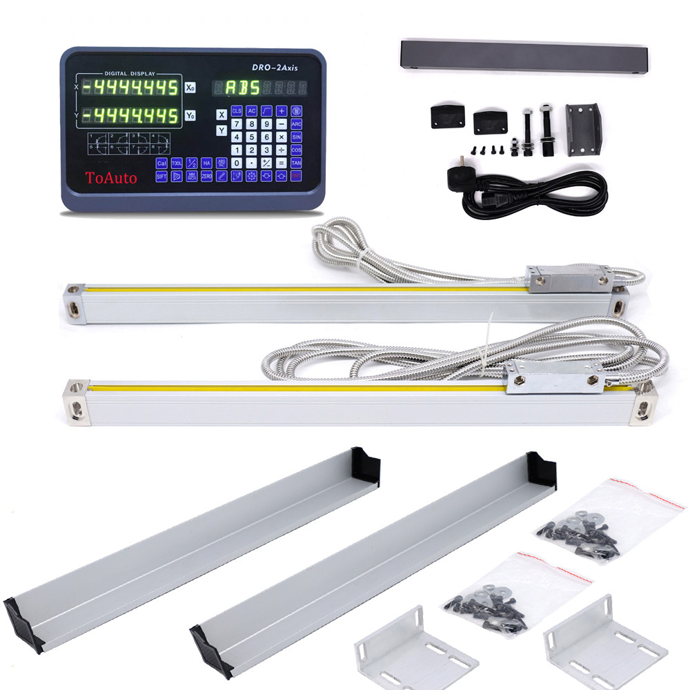 2/3 Axis DRO Display Kit Linear Scale Digital Readout For Bridgeport Mill Lathe