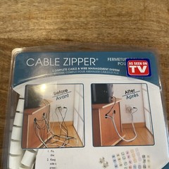 Cable Zipper Spiral Cable Wire Zip Wrap Tube Tubing Computer Manage Cord Black
