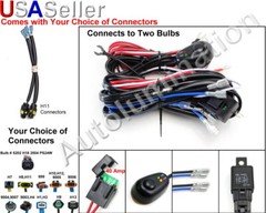 Universal Headlight DRL Fog Light Dual Wiring Harness Relay Switch 5202 PSX24W