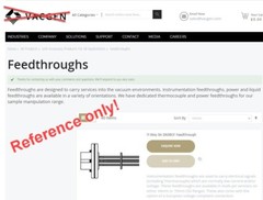 VACGEN, 11 pin instrumentation vacuum feedthrough.