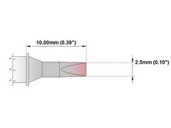 Thermaltronics M8CH175 Chisel 30deg 2.5mm 10.00mm x 2.50mm (0.39in x 0.10in)