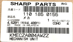 Sharp Original CD Laser Unit Mechanism KMECZA004AWZZ