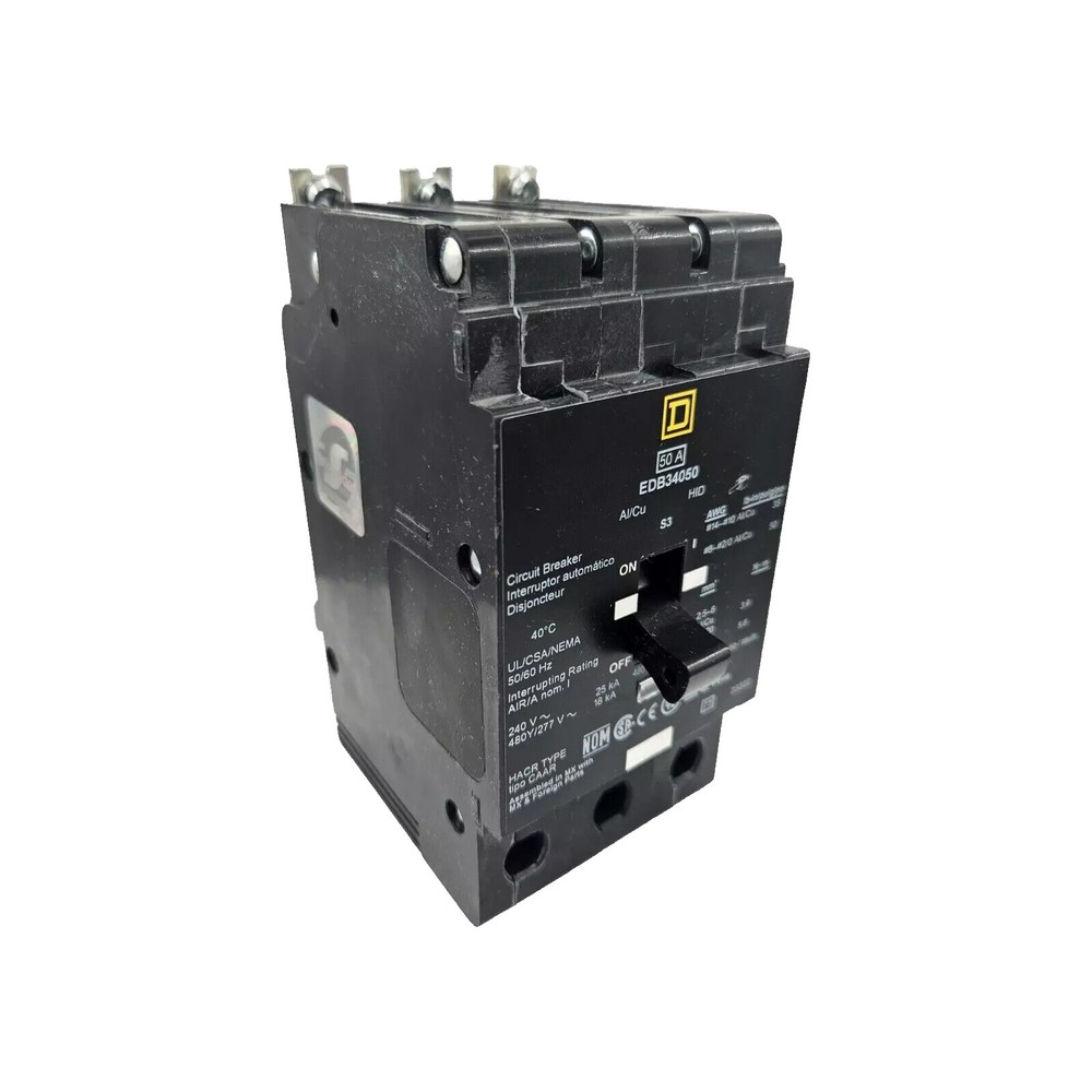 NIB – Square D – EDB34050 – 50A, 3-Pole E-Frame Mini Circuit Breaker