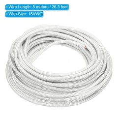 26.3ft 15AWG Electronic Wire Insulated Resistant Electrical Flexible Mica Cable
