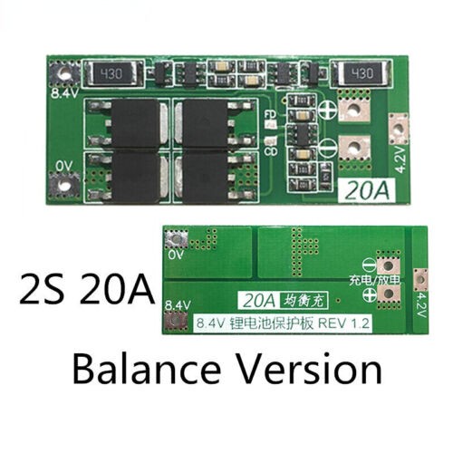 2S 20A 7.4V 8.4V 18650 Lithium battery protection BMS board Standard/Balance