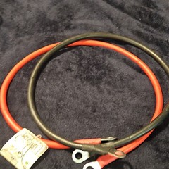 Heavy-duty Battery Cables with Ring Terminals High-current DC Applications. New