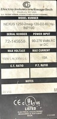 Electro Industries 10 Amp Nexus 1250 Power Meter (UNTESTED)