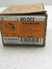 Bridgeport 662-DC2 RD SE Cable Conn Box Of 10