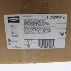 3 Hubbell 20′ Mini-Quick Female Plug Straight Cables #16/3 AWG STOOW HCMS03120