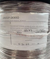 Teleflex 341899 11706-5 Wire htd Clear Red 4.65 Ohms Per Ft 7000 Feet