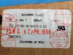 Fuse Time Delay Slow Blow, 5x20mm Glass, S504 Series, 0.8A 800mA