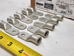 10 Tin Plated Copper Ring Lug Terminal Connector #2/0 Wire Gauge 1/4″ Stud MOLEX