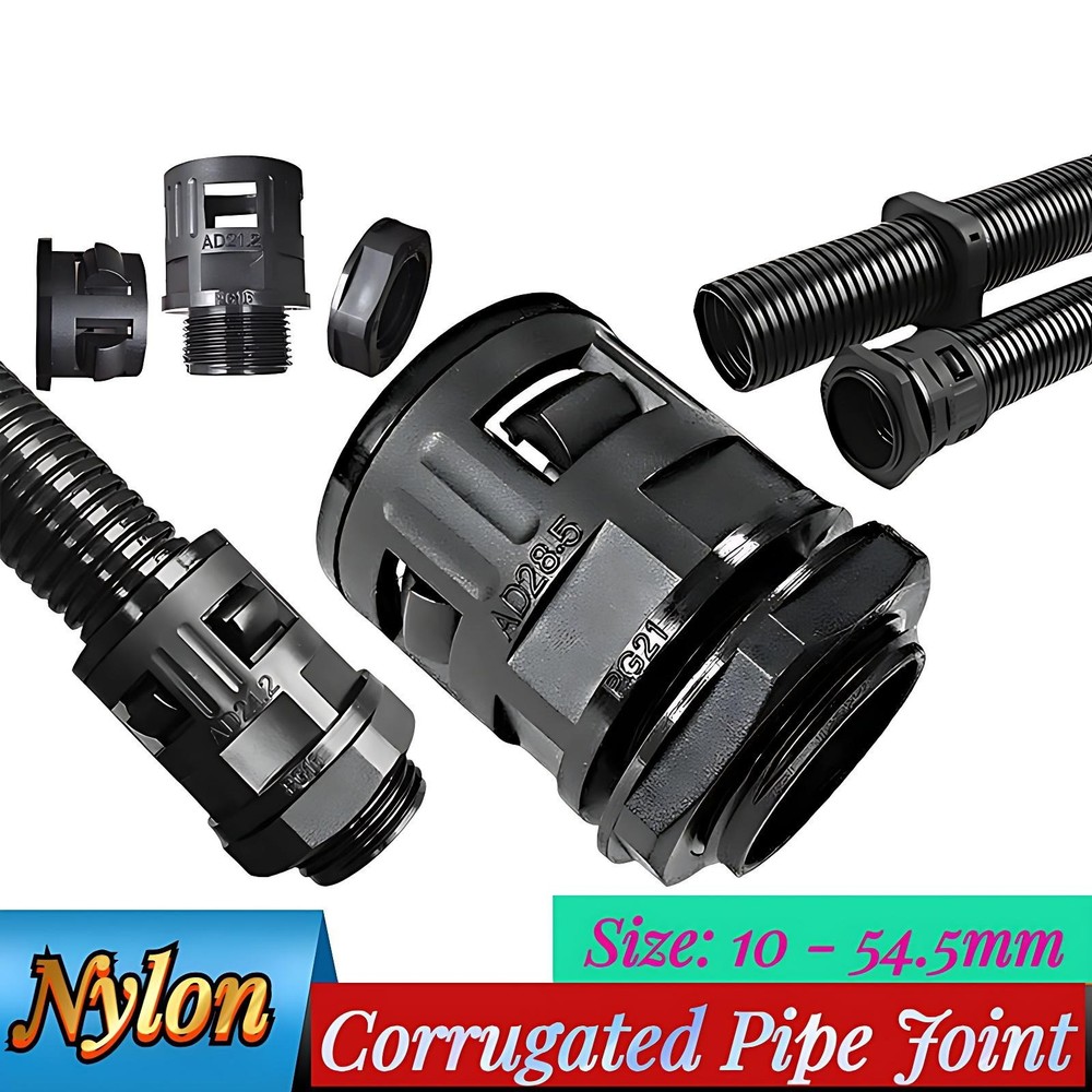 Corrugated Cable Conduit Connector Joint for Black Cable Tidy Tube & Trunking