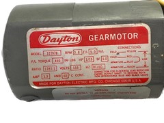 NOS Dayton 115V AC/DC 1.3A 60HZ 1787:1 Ratio 2.8RPM 1/15HP Gearmotor 2Z797B