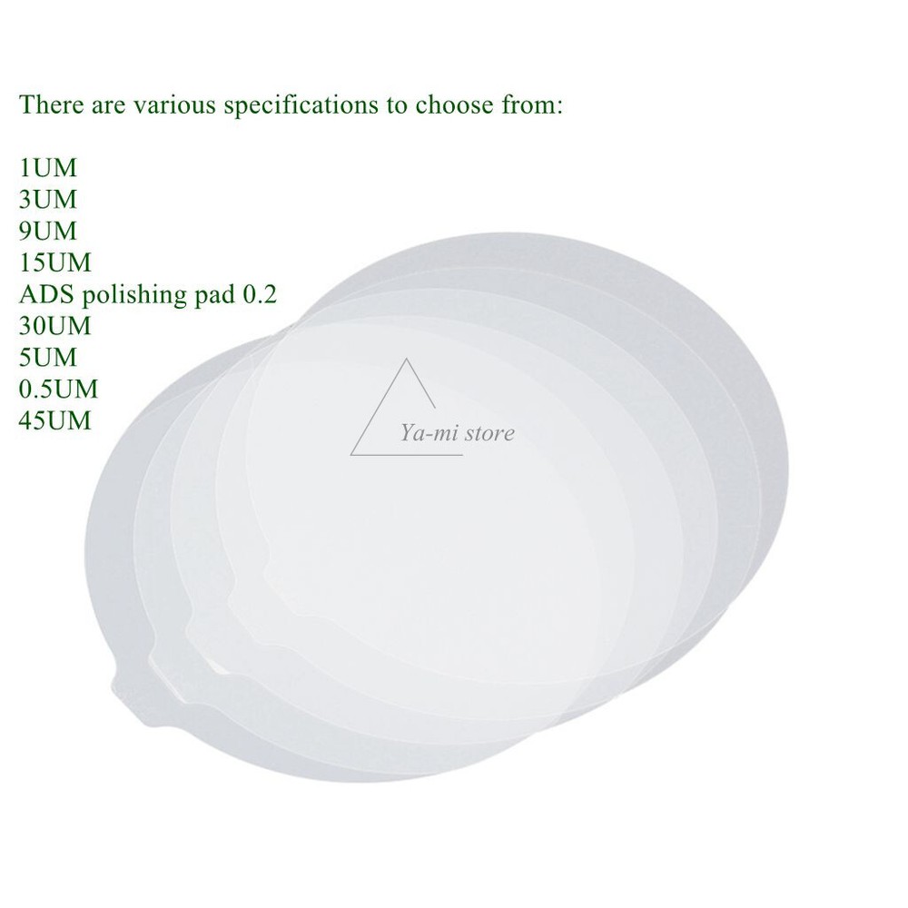 10x 3/1/9um polishing paper for optical fiber connectors, diamond polishing pad
