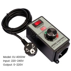 4000W Electronic Voltage Regulator Stepless AC Motor Speed Controller 110V/220V
