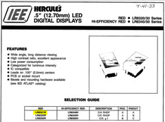 Lot of 4 – IEE – LR8321R – Opto Display. Hercules Numeric 7 Segment LED, 12.7mm.