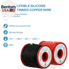 12 Gauge Silicone Wire Spool Red and Black Each 25Ft Flexible 12 AWG Stranded Ti