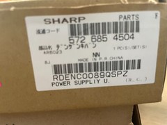 Sharp Power Supply 572 685 4504 – RDEMC0089QSPZ