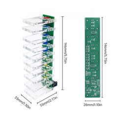 DIY LED Music Spectrum Electronic Kit Crystal Column Audio Display LM339 LM358