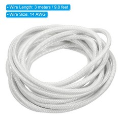 9.8ft 14AWG Electronic Wire High Temperature Electrical Silicone Cable White