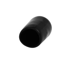 7.5mm Inner Dia Rubber Hose End Cap Screw Thread Protector Cover Black 100pcs