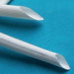 1-50mm White Fibreglass Sleeving High Temperature Fiber Glass Wire Tube 600°C