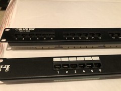 Black Box GigaBase CAT5e Patch Panel – 24 Port And Panel-12 Lot Of 2