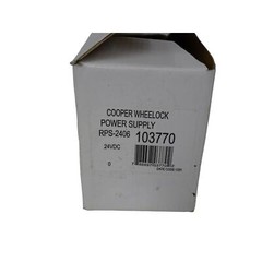 Cooper Wheelock Regulated Power Supply RPS-2406 117VAC 60Hz 30VA 24 VDC 600mA