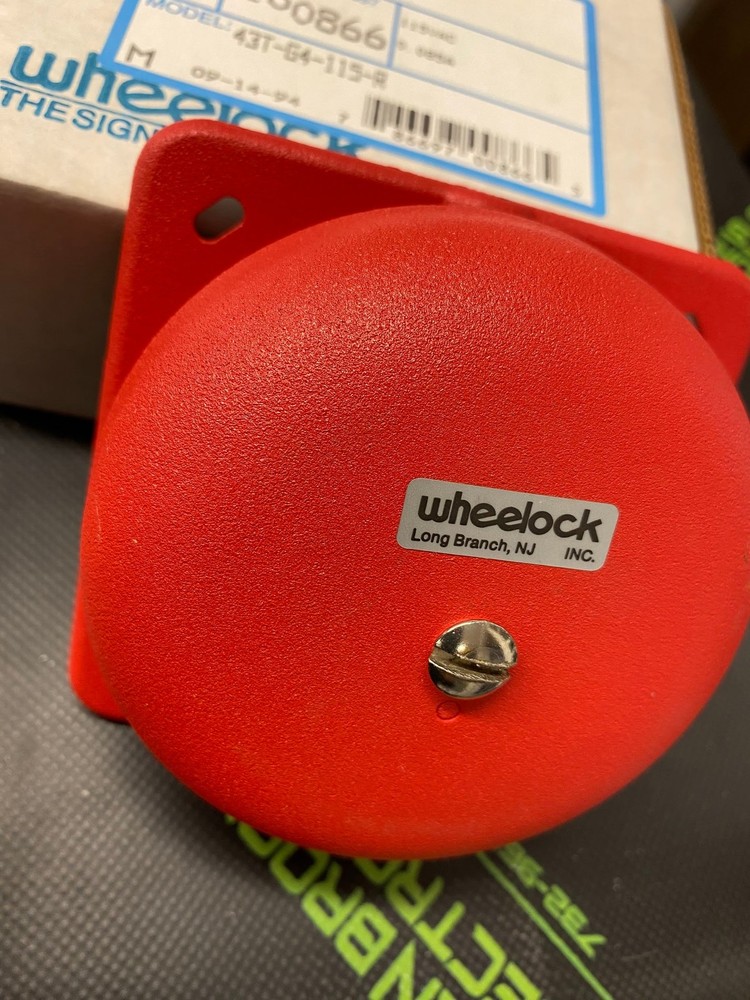 43T-G4-115-R – WHEELOCK – 4″ BELL – 115VAC – RED – 0.085A