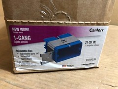 Carlon B121ADJH Single Gang Horizontal Adjust a Box Outlet Box – Pack of 12