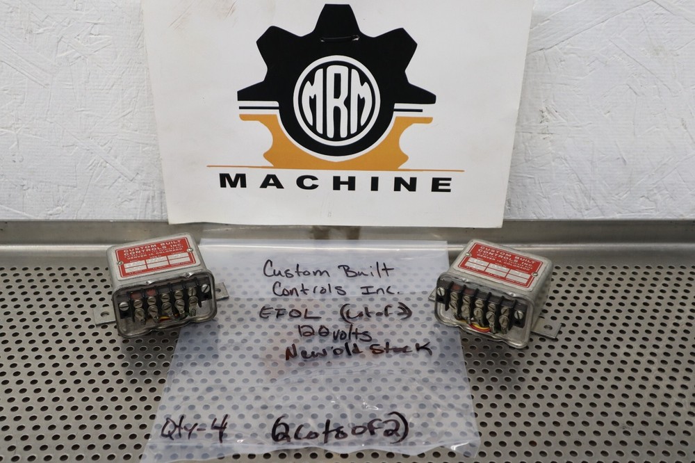 Custom Built Controls EFOL 120VAC 75 Frequency Relays New Old Stock (Lot of 2)