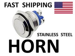 MARINE – Stainless Steel – Dash Mount HORN Switch – never rust – POLISHED ac dc