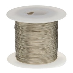 22 AWG Gauge Tinned Copper Wire Buss Wire 1000′ Length 0.0254″ Silver