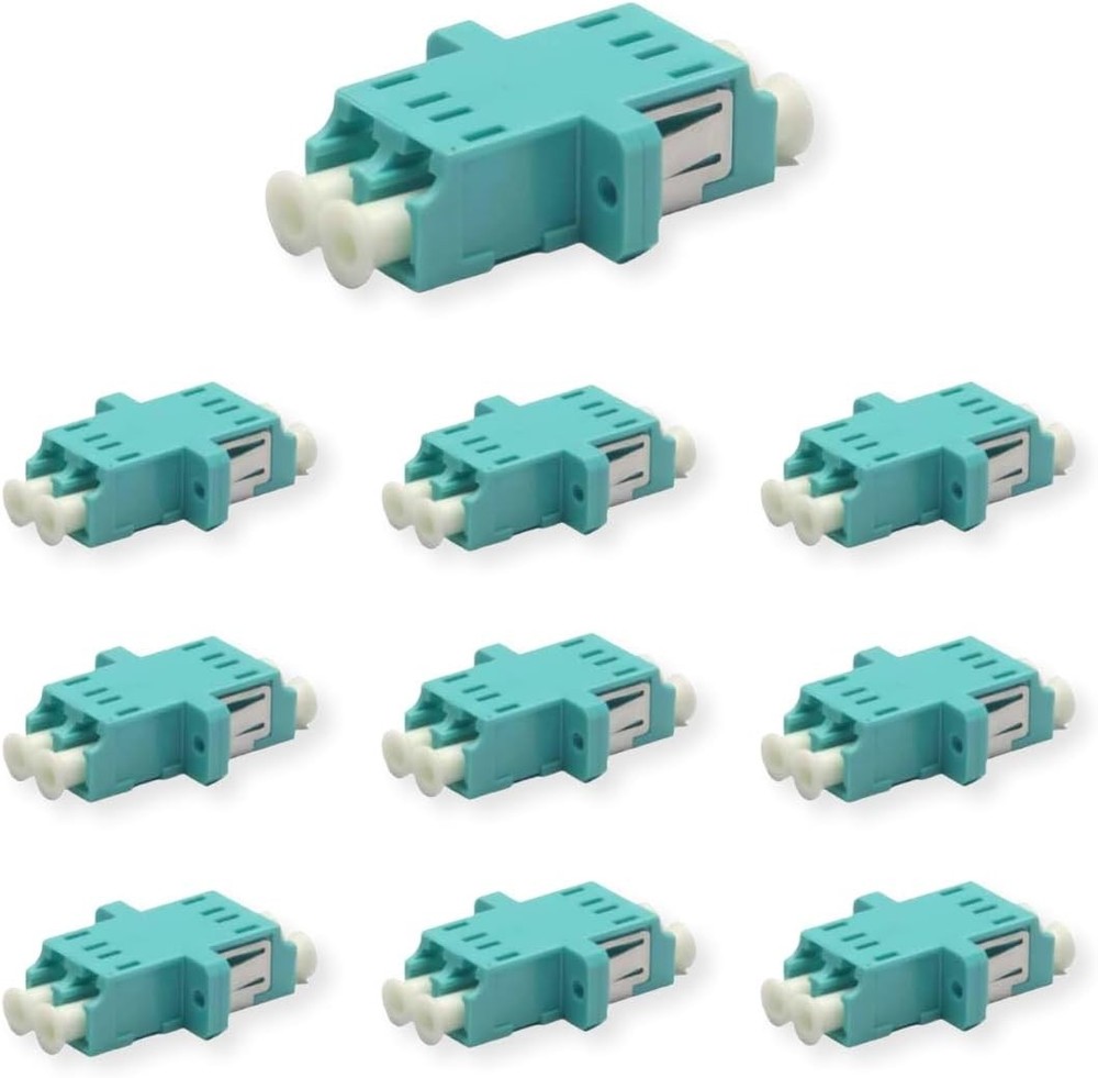 12pcs Fiber Optic Cable Adapter Coupler OM3 Multimode Duplex LC/UPC Female LC