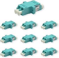 12pcs Fiber Optic Cable Adapter Coupler OM3 Multimode Duplex LC/UPC Female LC