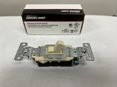 Arrow Hart CSB 120V, 20A-120/277V , Ivory, Single Pole Toggle Switch