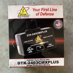 DITEK DTK-2403CMXPLUS 240VAC Three Phase Surge Protective Device