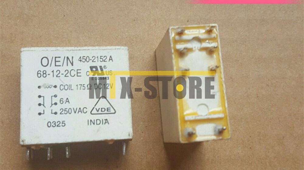5QTY O/E/N Relay 68-12-2CE DC12V 450-2152A-Z 6A NEW
