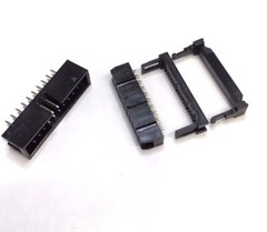 Flat Cable 20 Pin Wires IDC Ribbon 12 Ft. Long 25mm wide 10 sets connectors