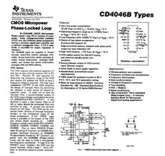 10 Ea ~ CD4046BNSR ~ Texas Instruments ~ Phase Lock Loop PLL ~ IC SOIC-16 ~ NOS
