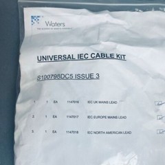 Waters Universal IEC Mains Cable Kit Issue 3 UK EU USA