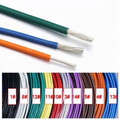 PTFE Cable Wire 4mm² Ø3.6mm, 6mm² Ø4.2mm Flexible Silver Plated Copper Stranded