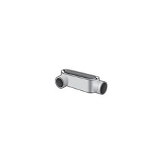 Oz-Gedney 0ZGLR50A, 1/2″, Aluminum, 2-Hub, 90D, LR-Type, Conduit Body, 1pc