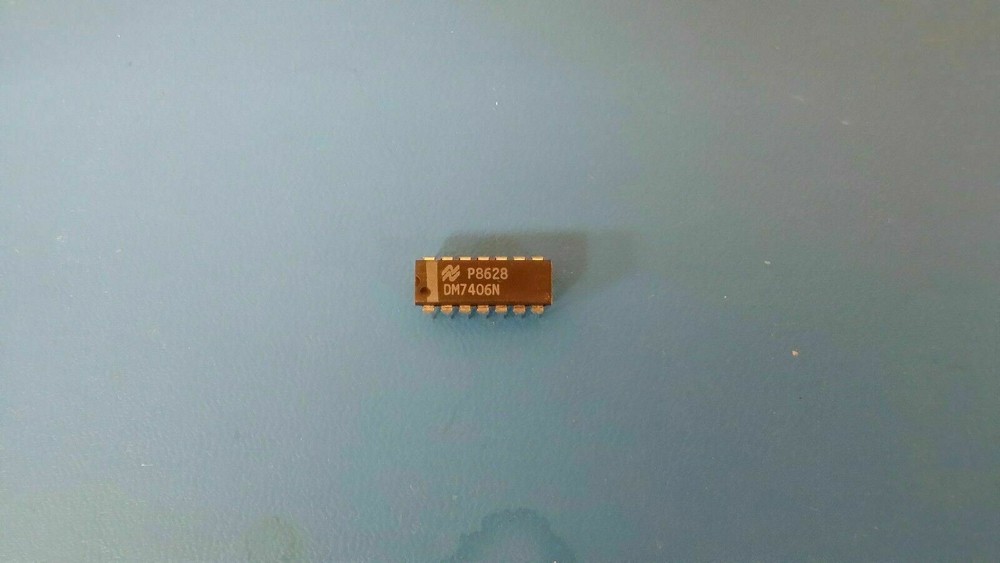 (5 PCS) DM7406N, 7406N, IC INVERTER HEX 1INPUT 14DIP