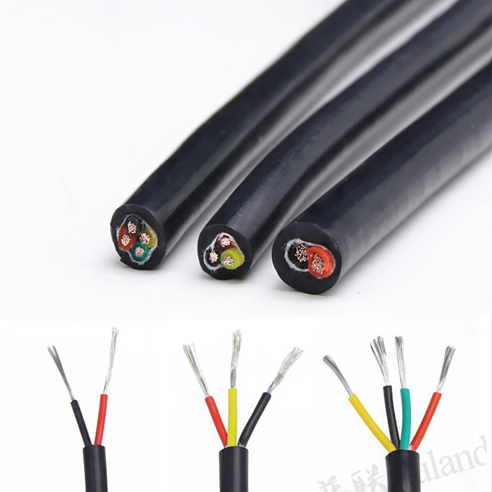 2/3/4-Core Flexible Silicone Cable Tinned Copper 0.3mm²~4mm² Power Hook-up Wire