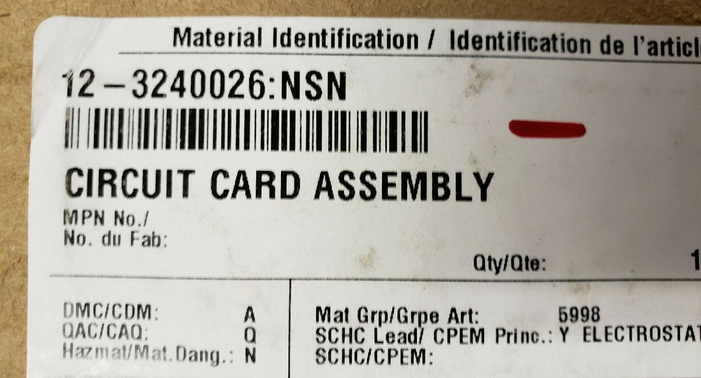 AEG ERF 320 – 279607133 Circuit Card Assembly 5998-12-324-0026
